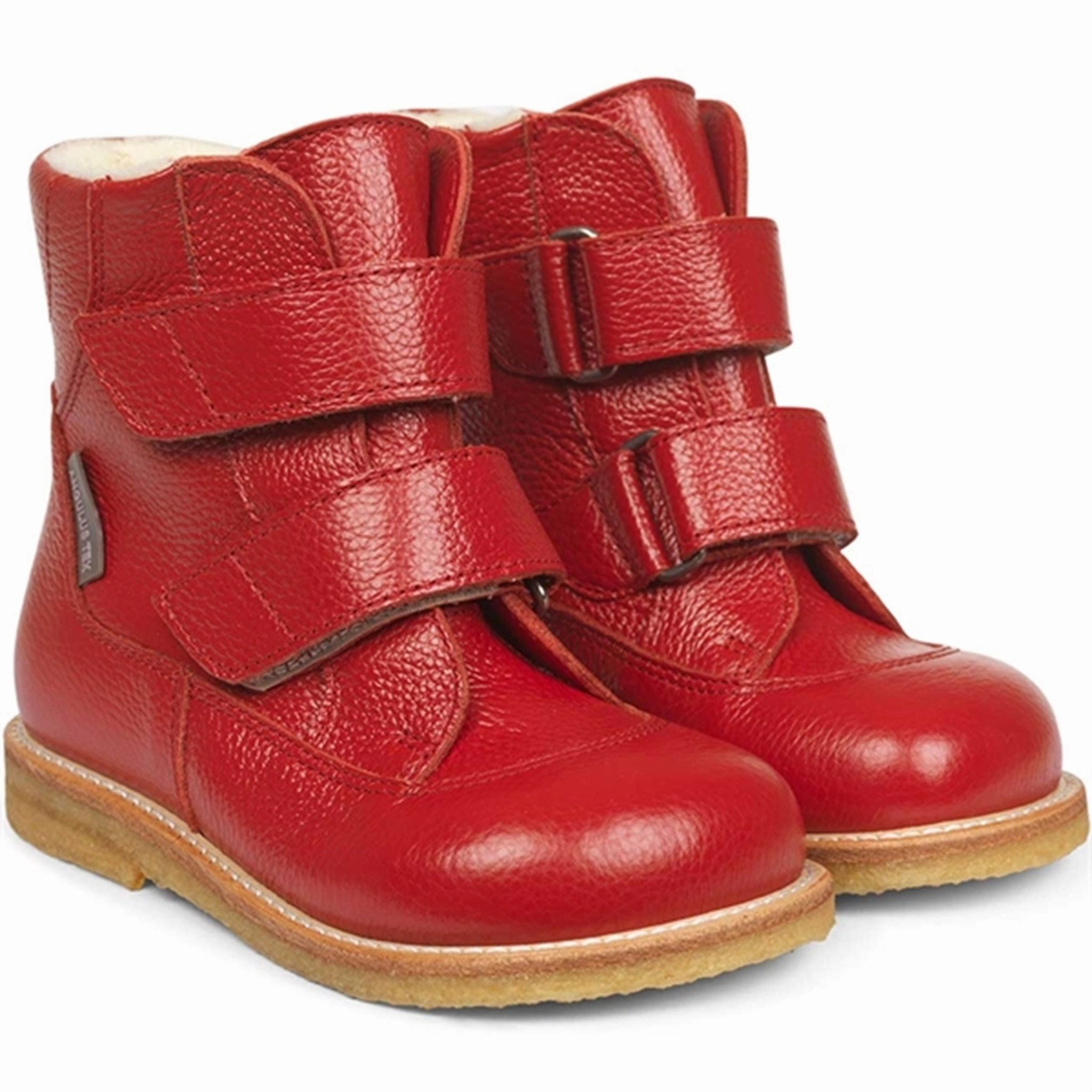 Grippy Outsole Work Commute Daily Ready Angulus TEX Boots w. Velcro Dark Red 2134-101-2568