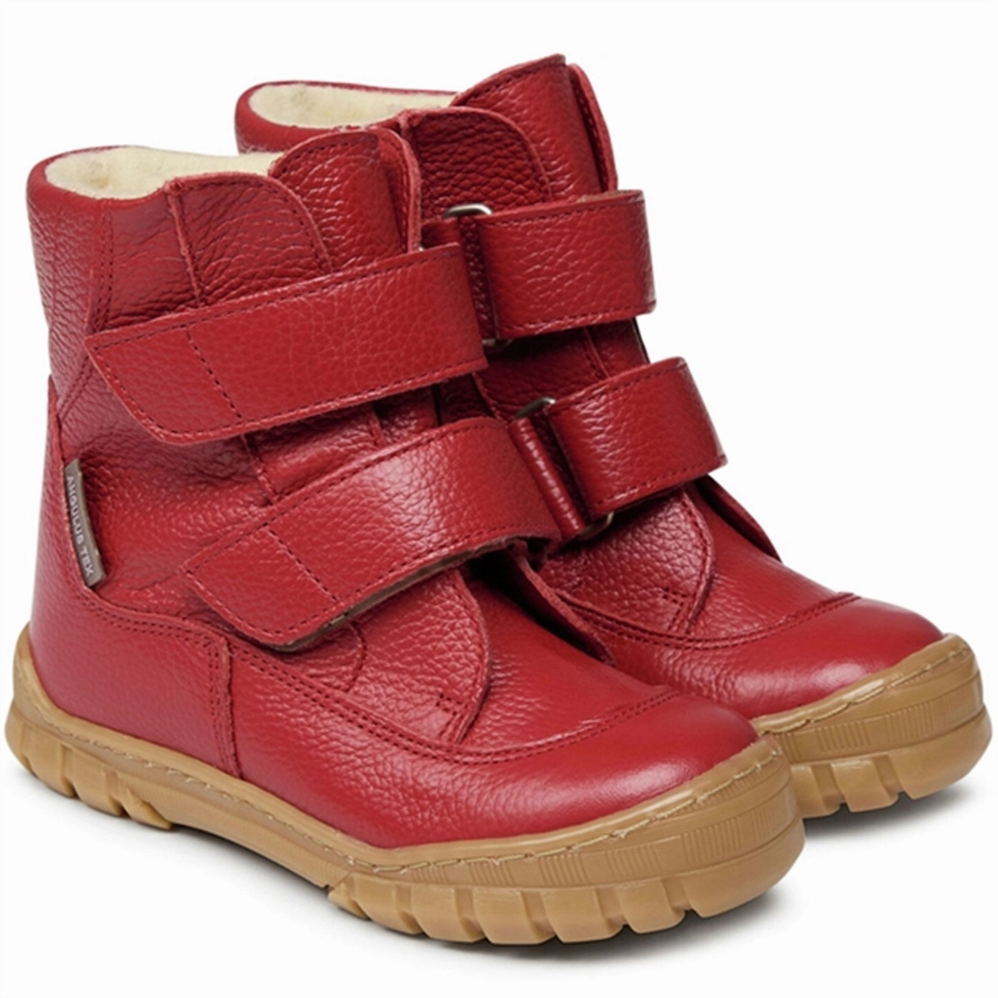 Angulus Tex Boots w Velcro Dark Red Rain Proof