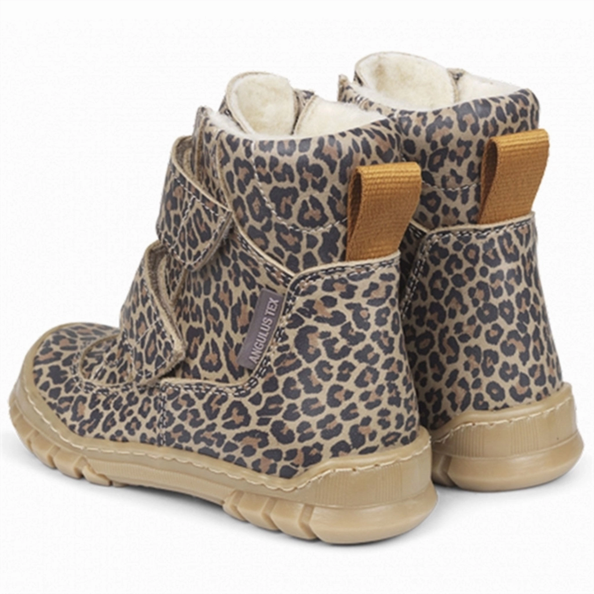Angulus Tex Boots w Velcro Leopard Grippy Outsole Mountain Hike Dual Density Outsole