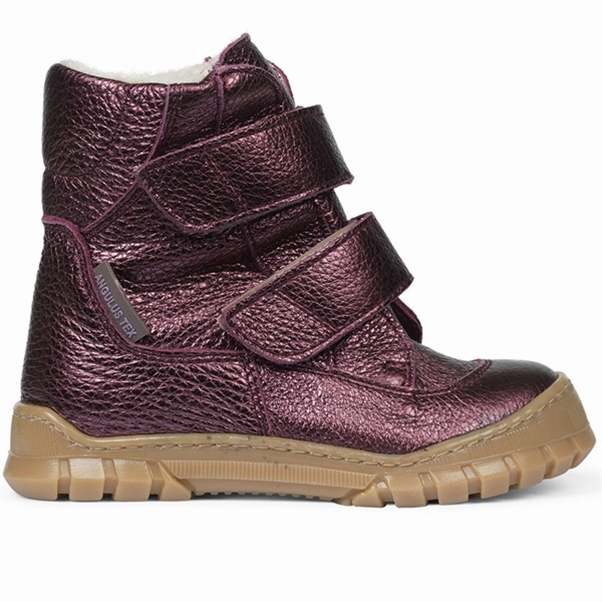 Angulus Tex Boots w Velcro Plum Shine Cowgirl Vibe