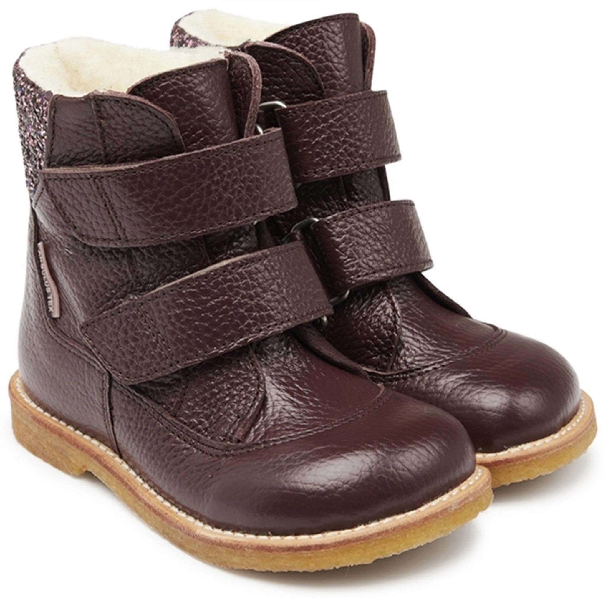 Angulus Tex-Boots With Velcro Bordeaux/Bordeaux Multi Glitter Italian Glam