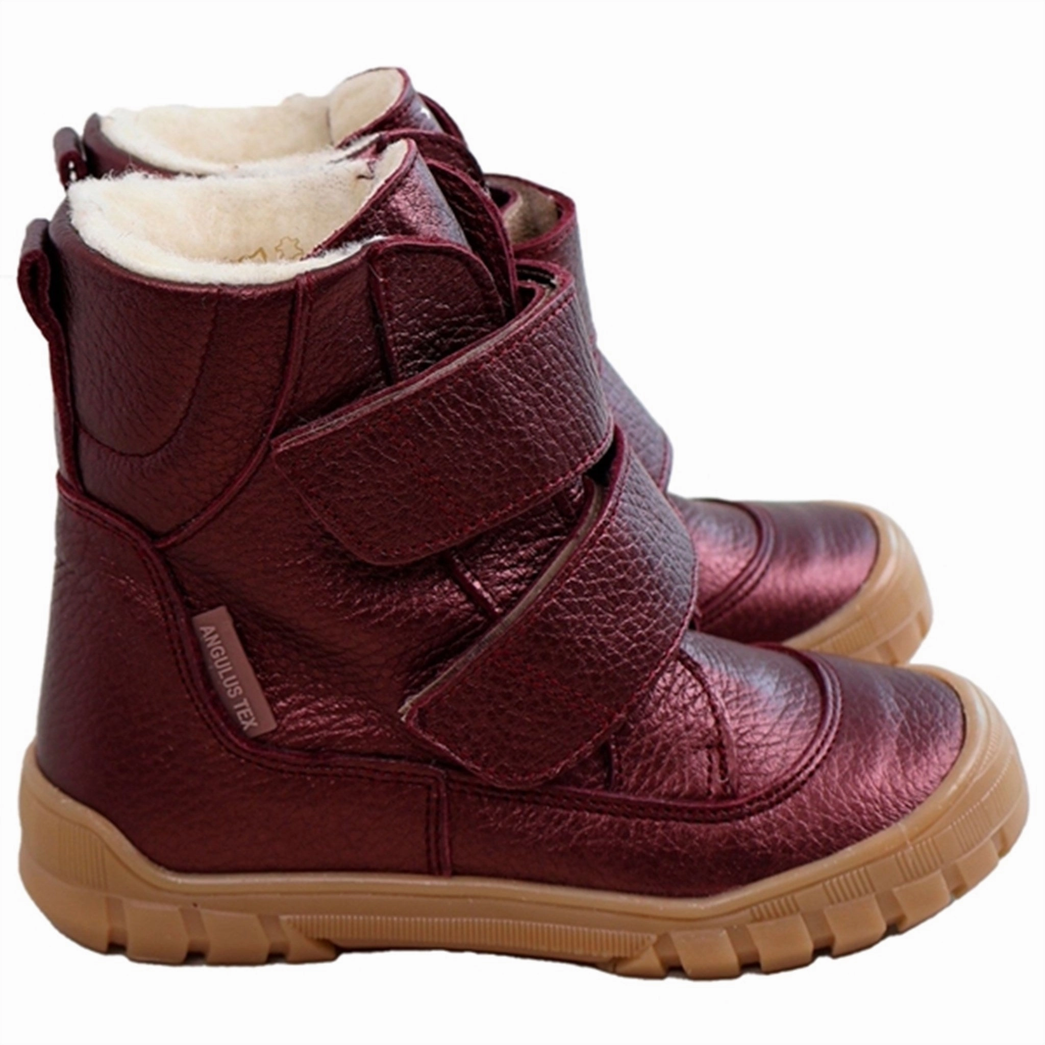 Enhanced Leg Support City Travel Angulus Tex-Boots With Velcro Bordeaux Shine