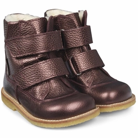 Angulus Tex-Boots With Velcro Bordeaux Shine Support Foot