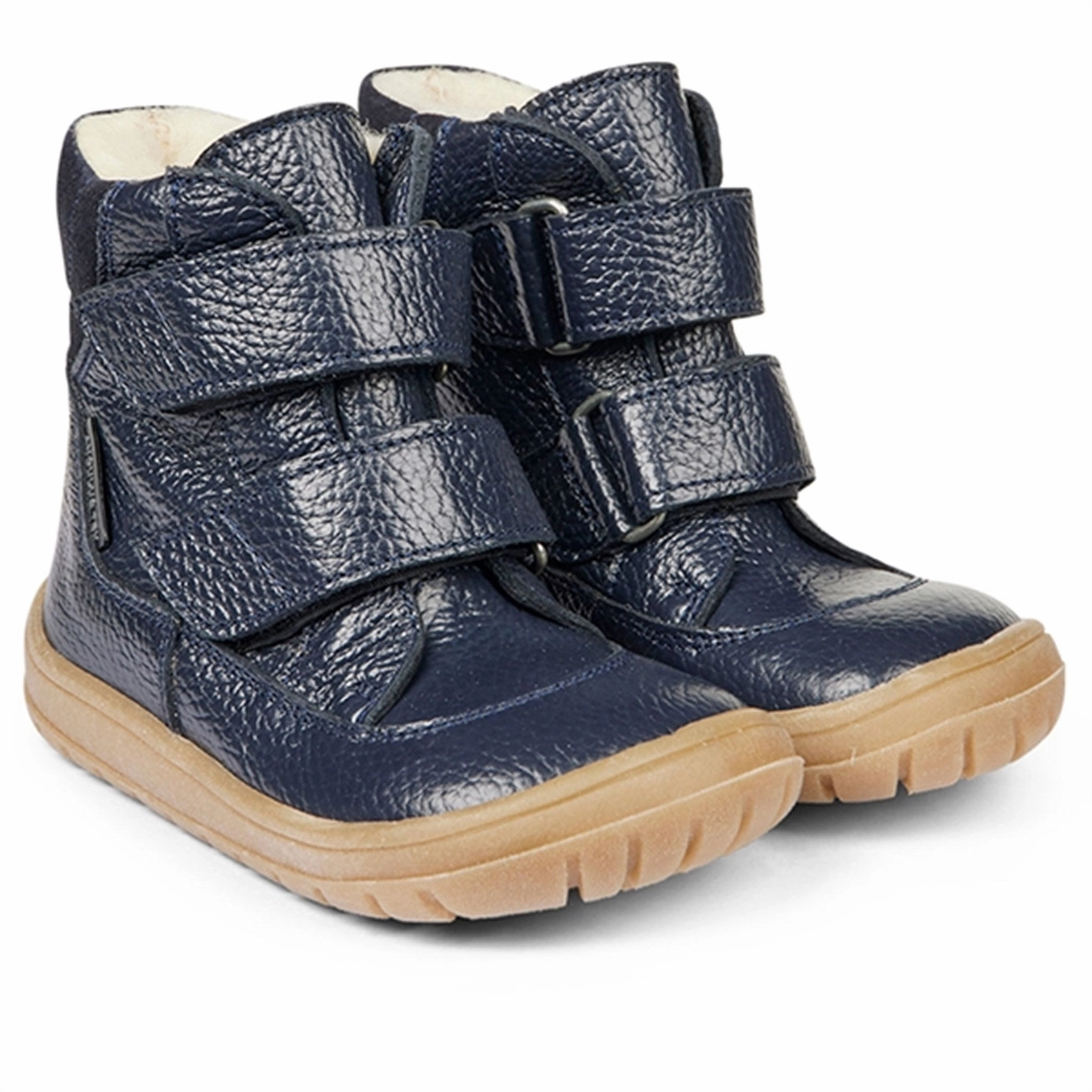 Sporty Look Eco Friendly Tannery Angulus Tex-Boots With Velcro Navy/Navy