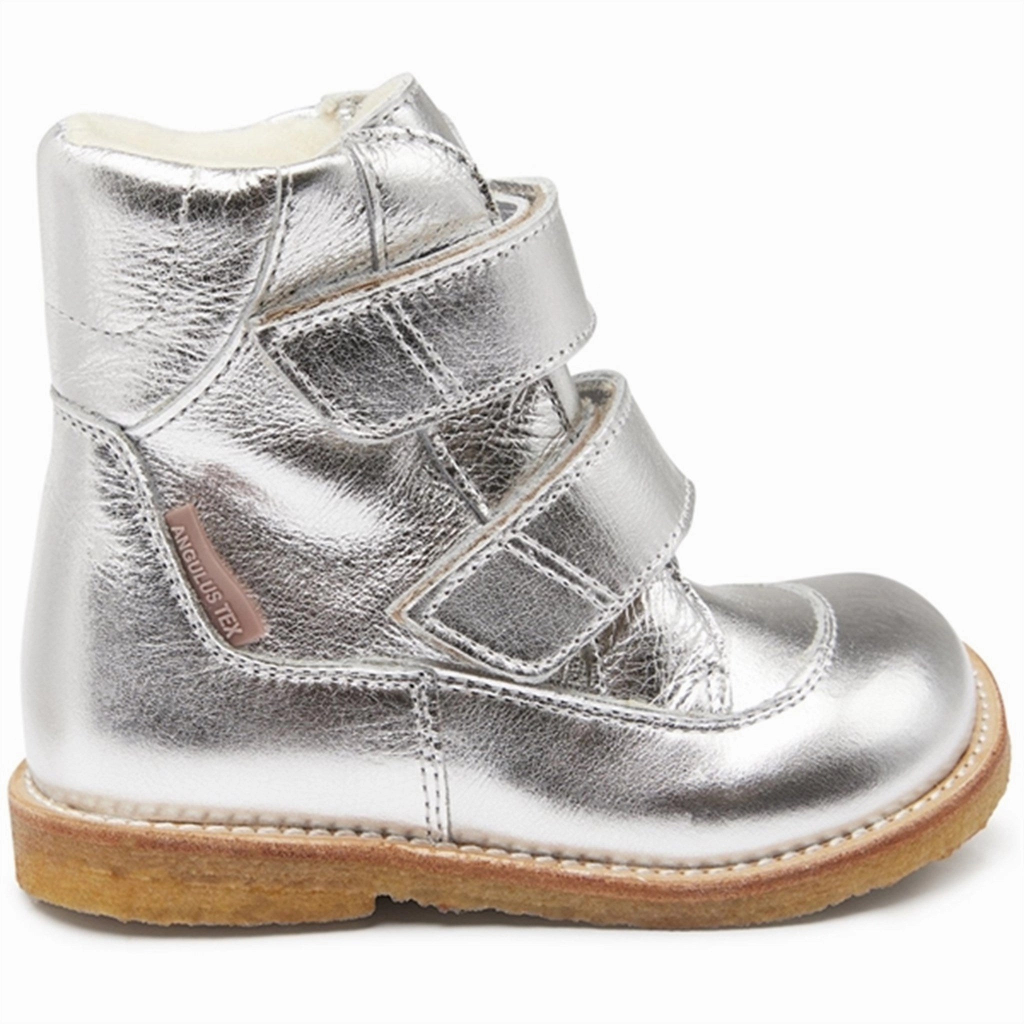 Angulus Tex-Boots With Velcro Silver Combat Look