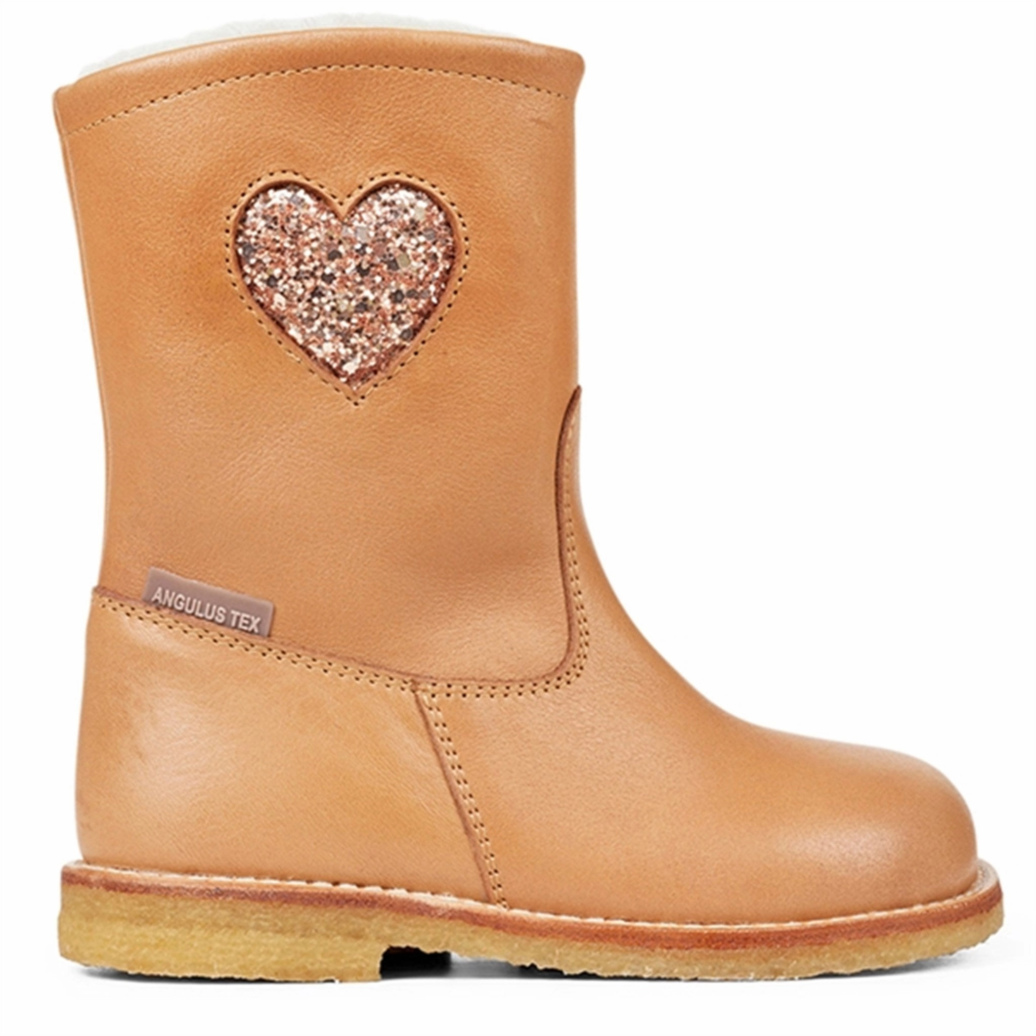 Daily Comfort Slip Resistant Daily Walks Angulus Tex-Boots With Zipper Almond/Maple Glitter