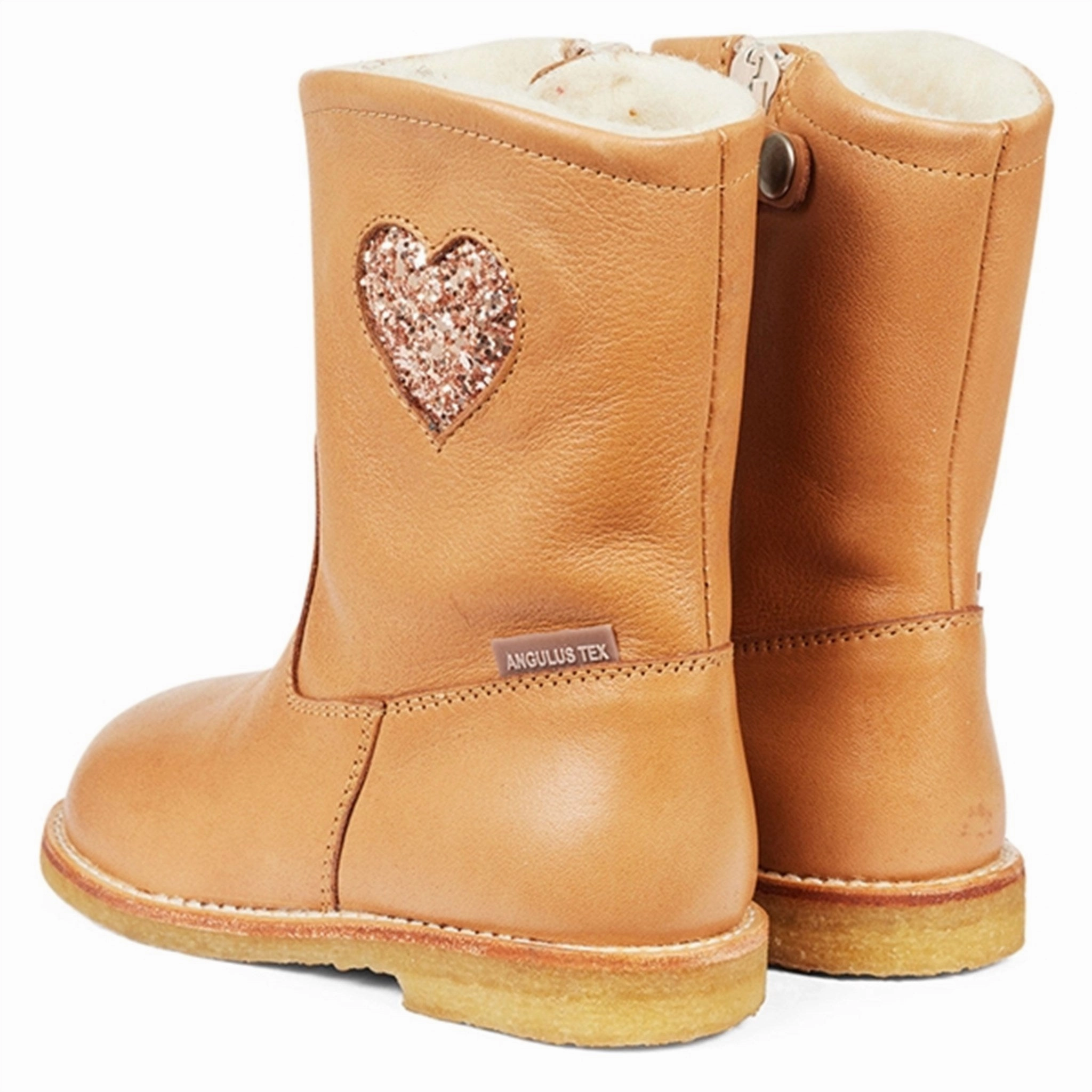 ground grip Angulus Tex-Boots With Zipper Almond/Maple Glitter
