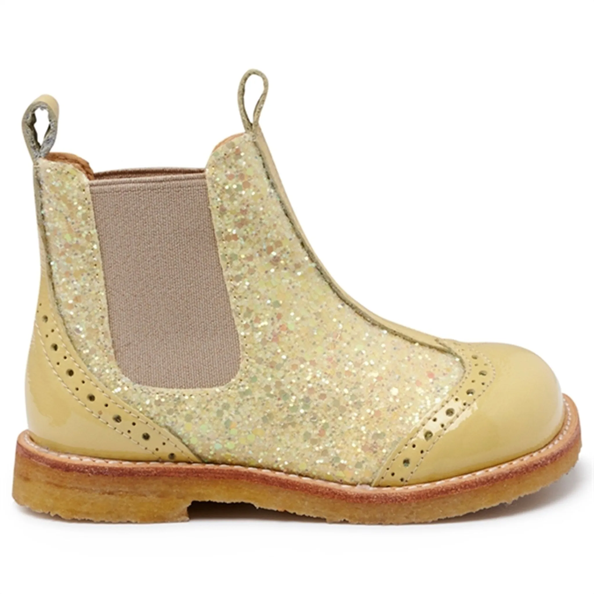 Angulus Chelsea W. Elastic Band Light Yellow/Light Yellow Glitter/Beige Warm And Comfortable compression