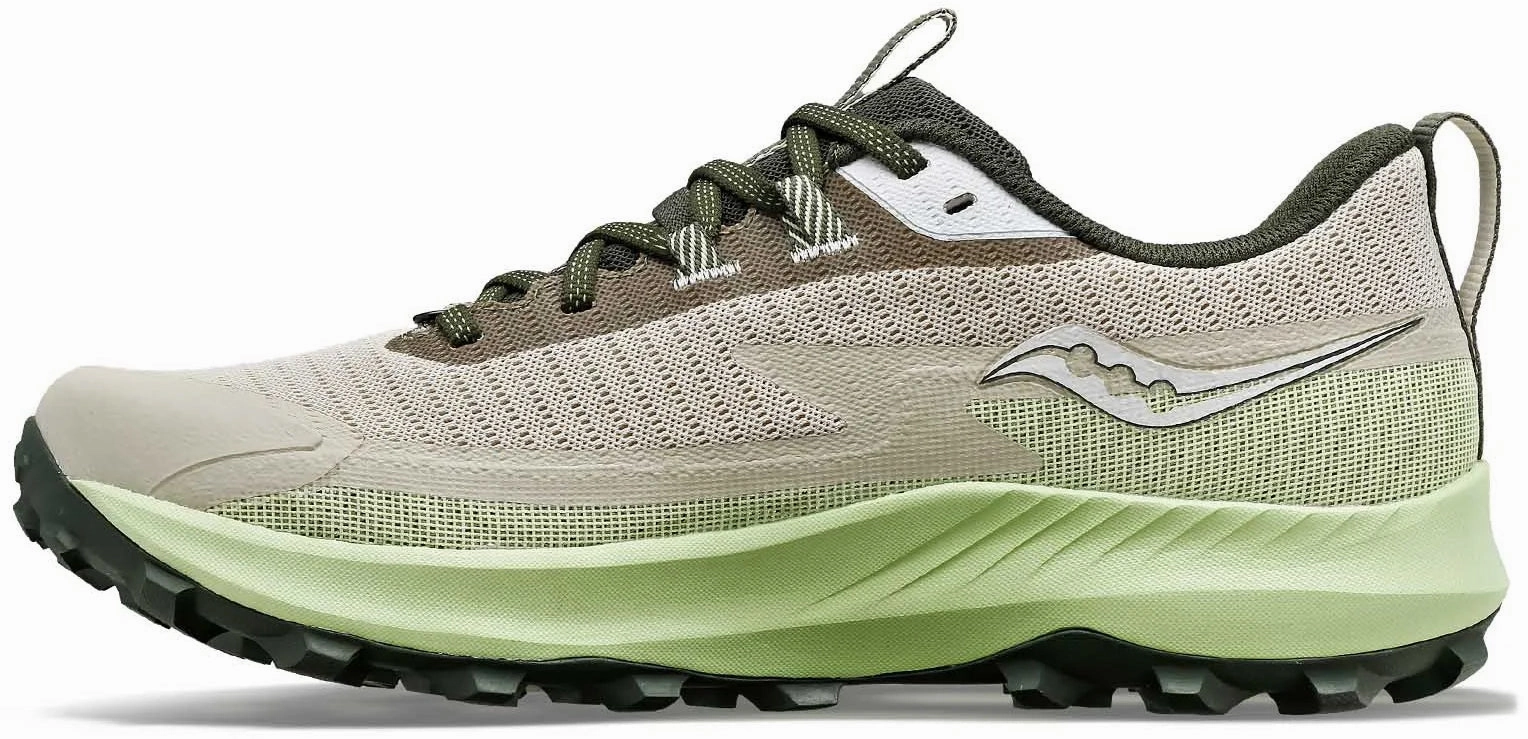 Microtextured Grip Surface stress relief Saucony Peregrine 13 GORE-TEX Mens Trail Running Shoes - Brown