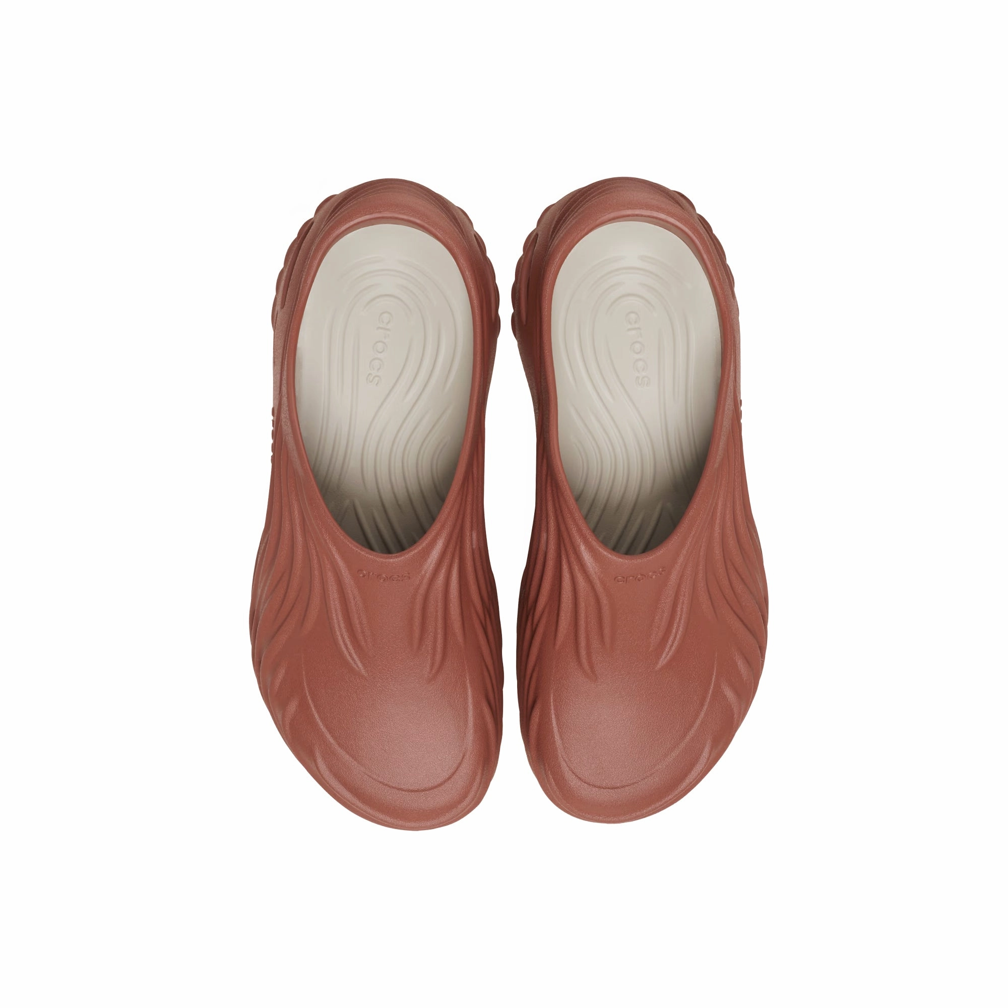 toe - support - system Crocs Mens Echo Wave "Rust" Sandal Clogs