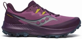Saucony Peregrine 14 Womens Trail Running Shoes - Purple Energy Retention Core TPU Stability