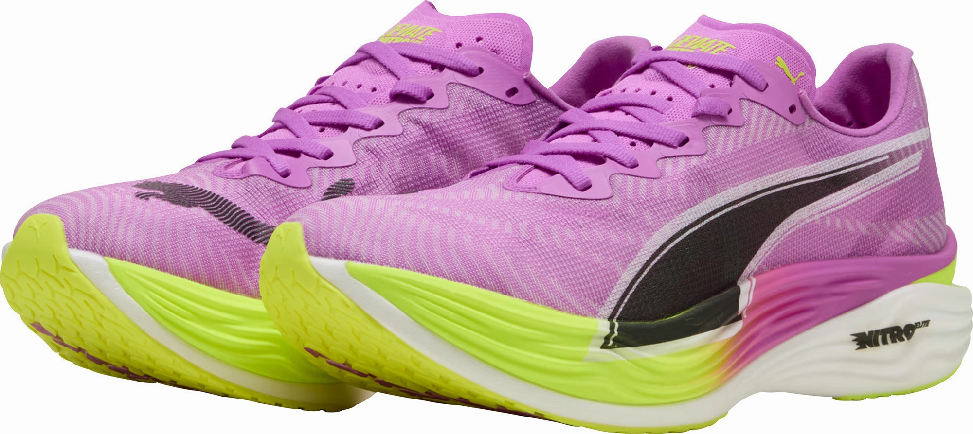 Comfort Grip Retro Puma Deviate Nitro Elite 3 Mens Running Shoes - Purple