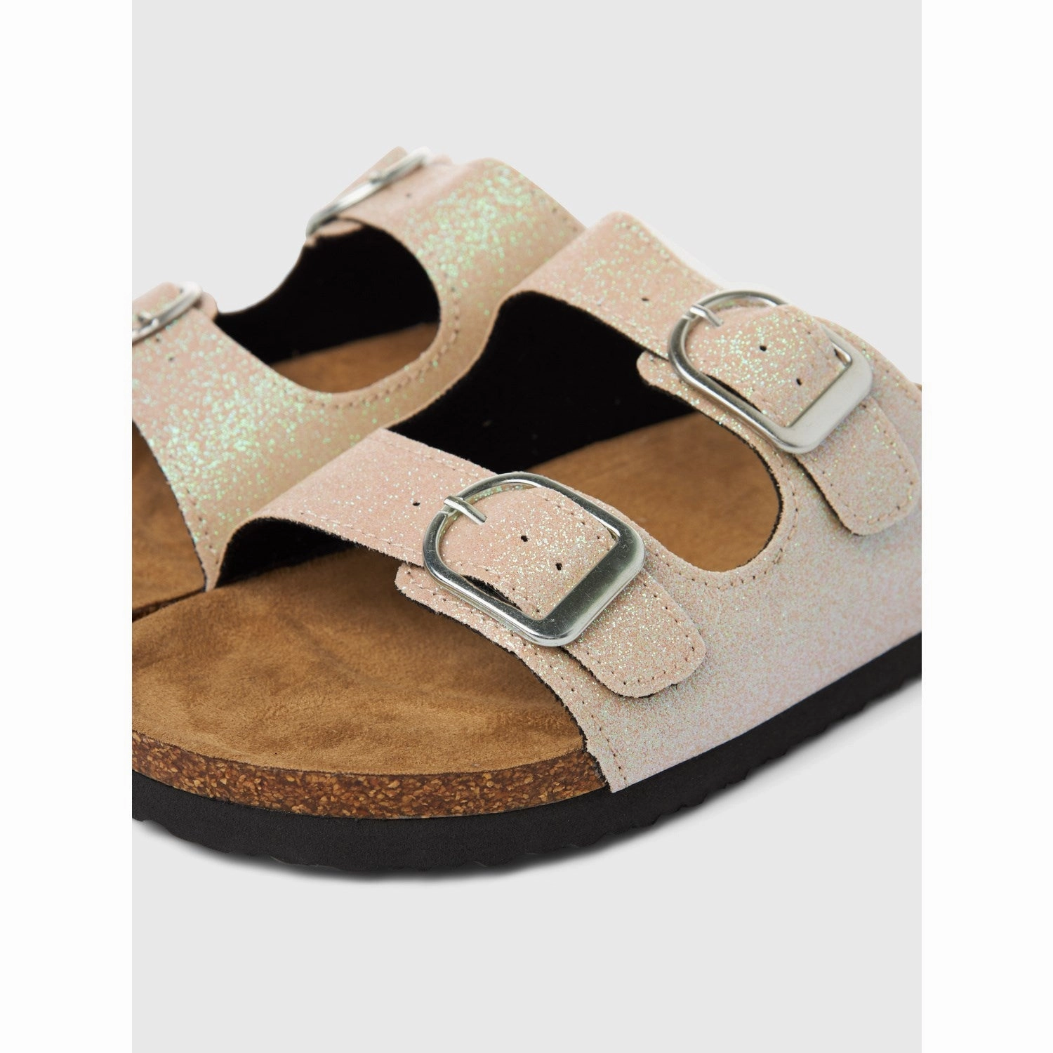 Smooth Outsole Name It Cloud Dancer Small Glitter Flora Sandal