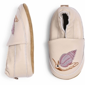 Round Toe MELTON Shell Leather Slippers Oxford Tan