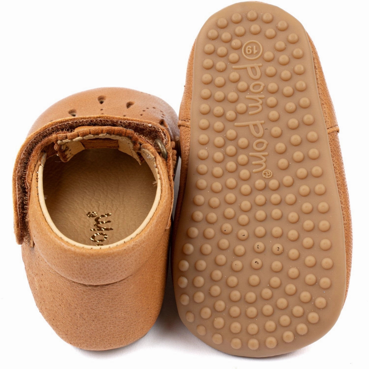 Pom Pom Camel Slippers Ballerina T-bar Modern Comfort Slip