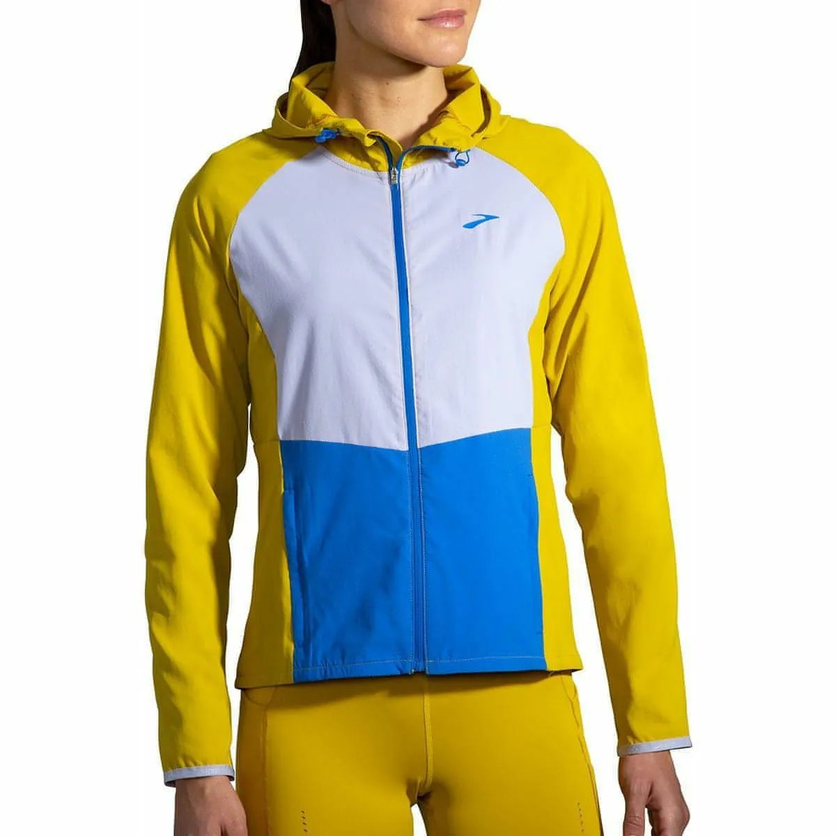 Brooks Canopy Womens Running Jacket - Yellow platform Heat Retention