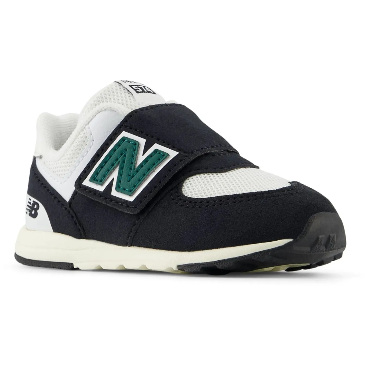 New Balance Black 574 Kids NEW-B Hook & Loop Sneakers Retro-inspired cushioning Comfortable Strapping