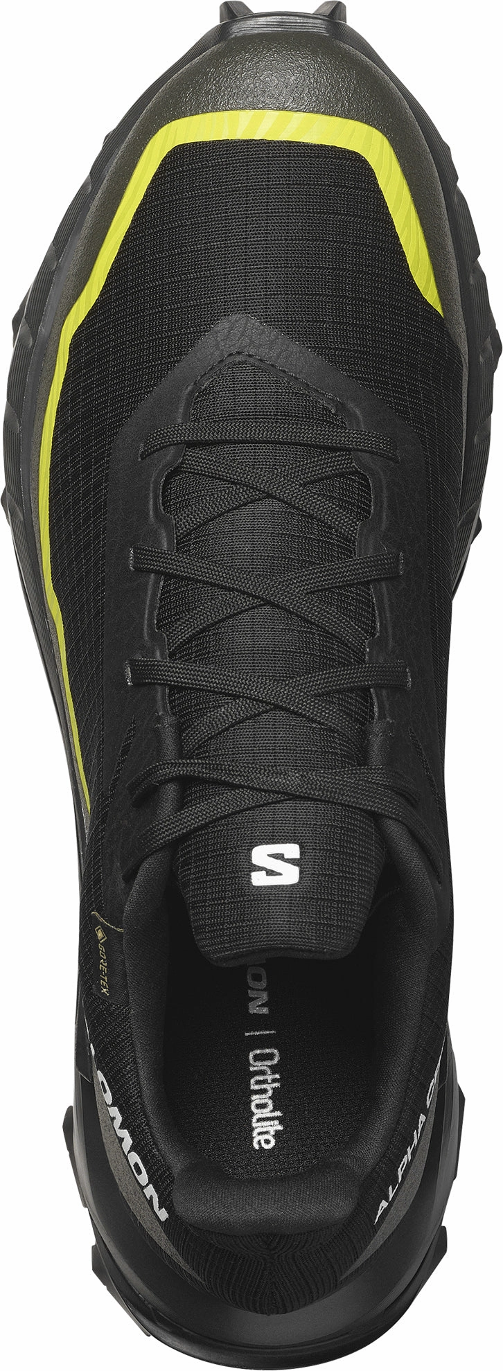 Salomon Alphacross 5 GORE-TEX Mens Trail Running Shoes - Black Slip Resistant Studs Ultra Lightweight Design