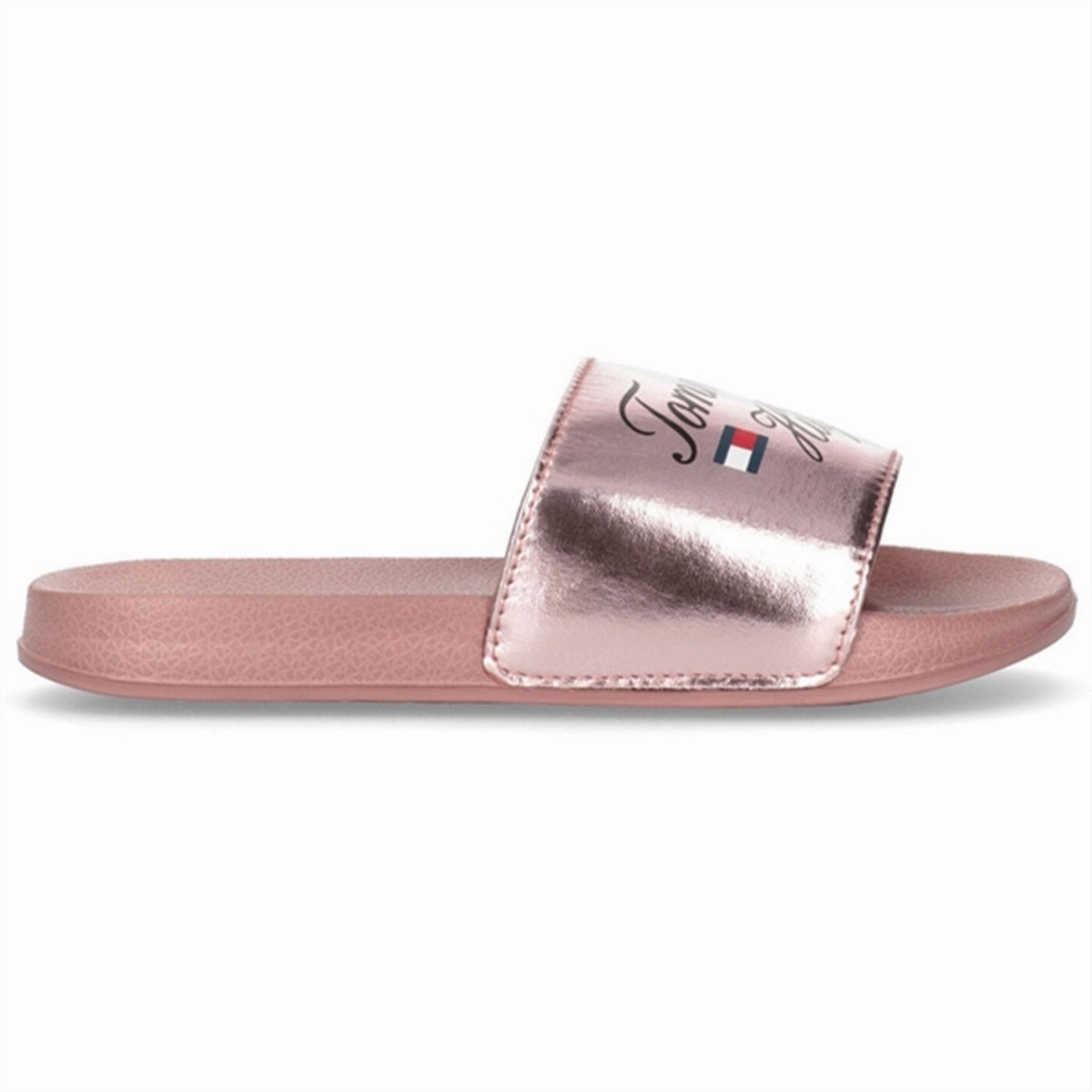 Street Chill Tommy Hilfiger Logo Pool Slide Rose Gold