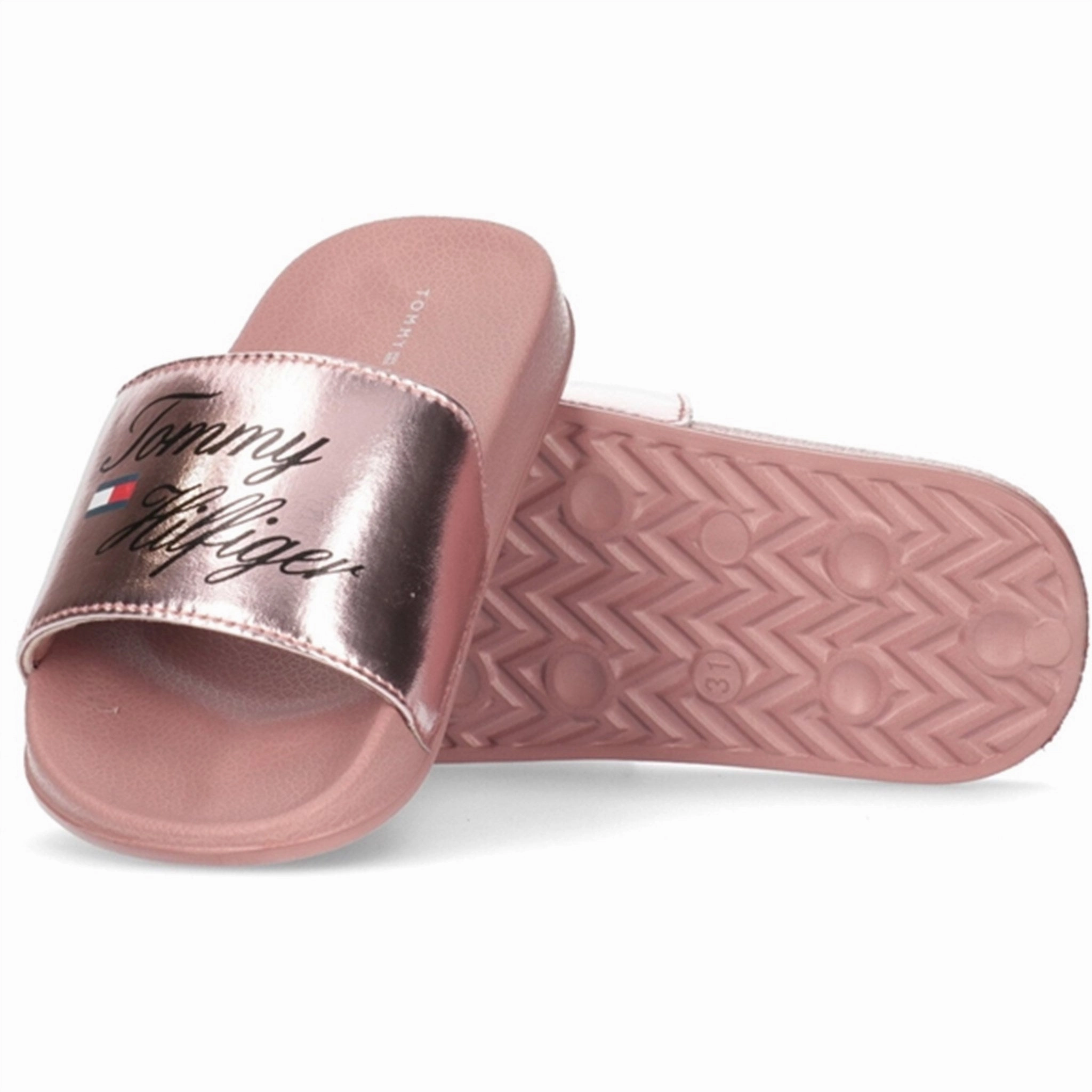 Outdoor Wear Tommy Hilfiger Logo Pool Slide Rose Gold