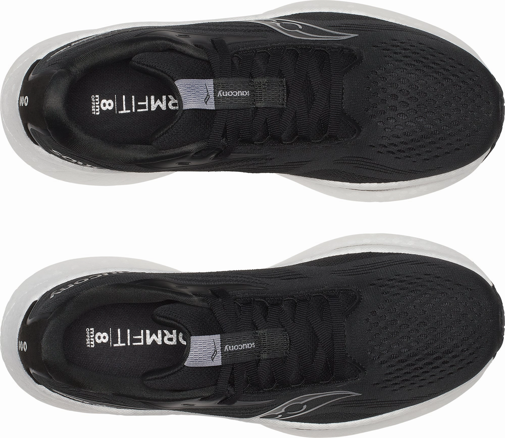 weight - training running shoes running with a flexible outsole Saucony Ride 18 WIDE FIT Womens Running Shoes - Black