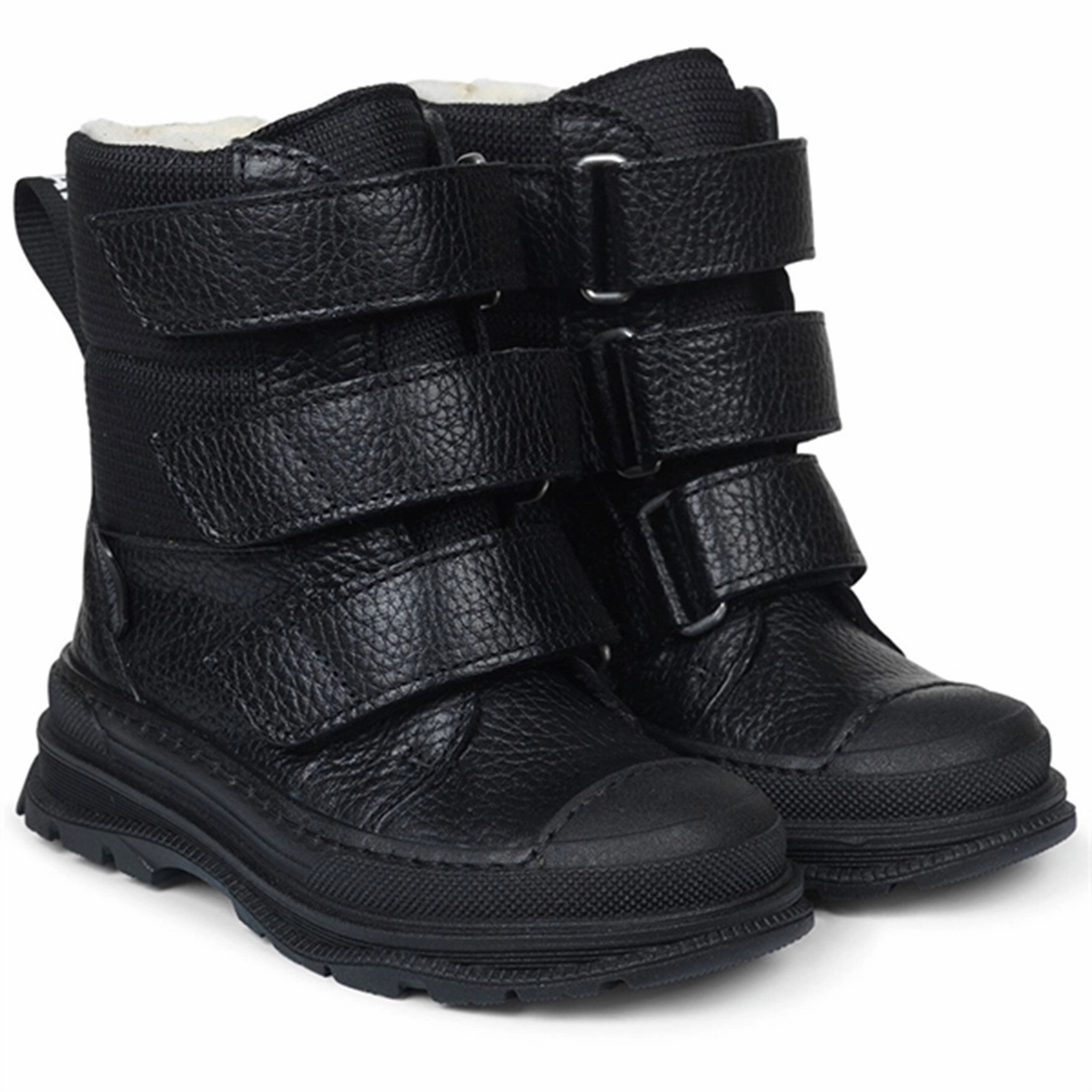 Subtle design Business Meeting Angulus Tex-Boots w Velcro And Wool Lining Black
