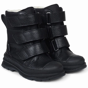 Subtle design Business Meeting Angulus Tex-Boots w Velcro And Wool Lining Black