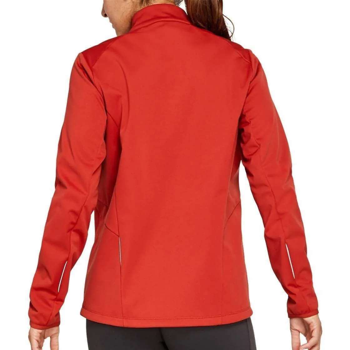 Asics Lite-Show Winter Womens Running Jacket - Orange Prayer Double Layer Design