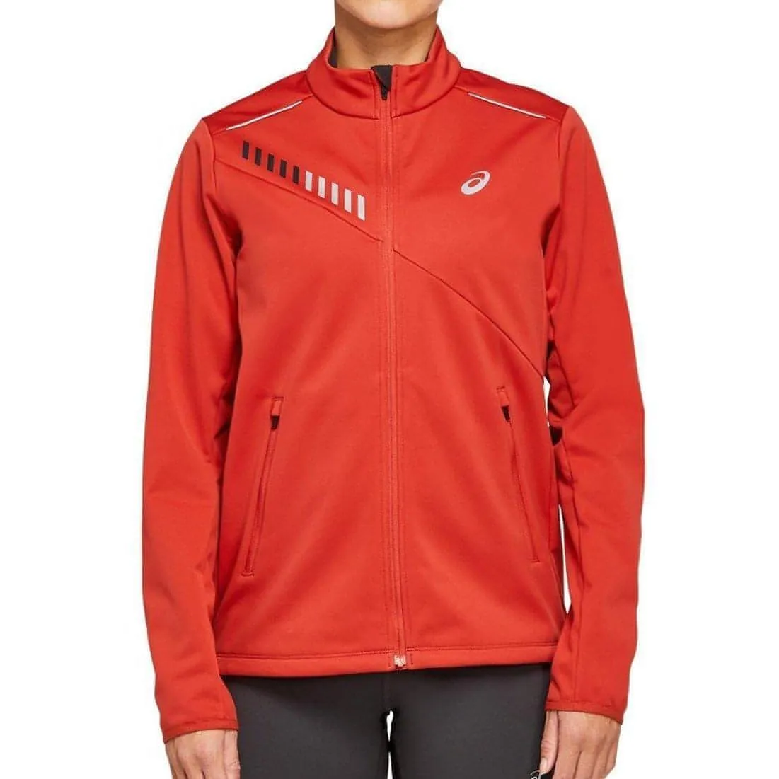 Asics Lite-Show Winter Womens Running Jacket - Orange Cool Weather writers