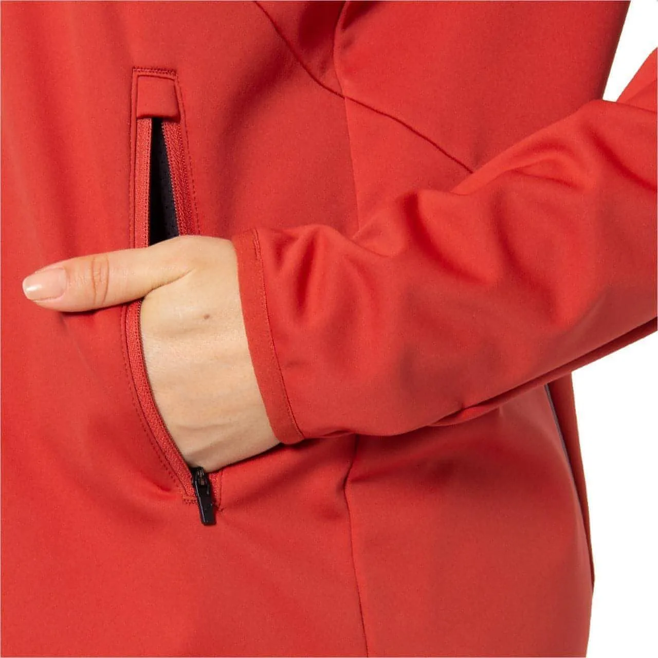 winter season Cream Asics Lite-Show Winter Womens Running Jacket - Orange