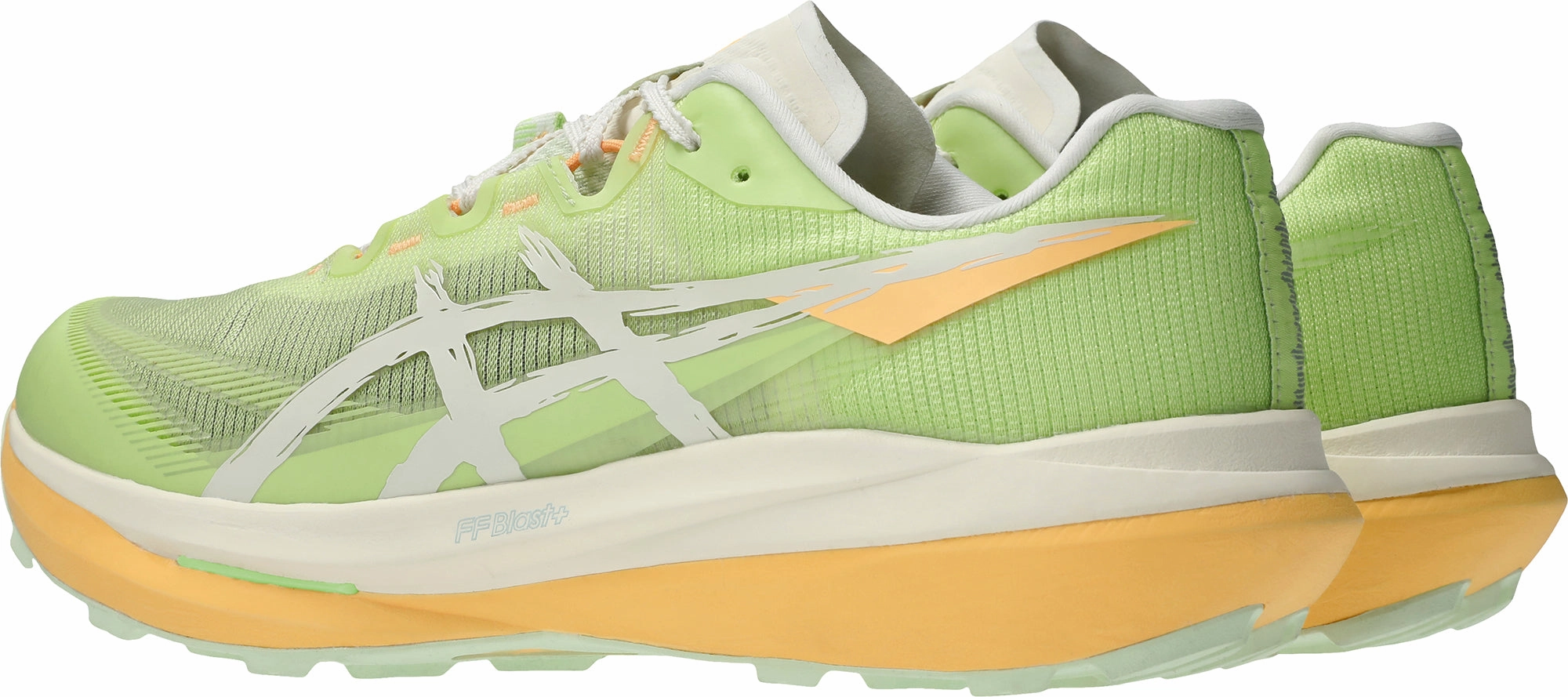 Asics Fuji Speed 4 Mens Trail Running Shoes - Green Vibration Damping Tech running in a marsh area shoes