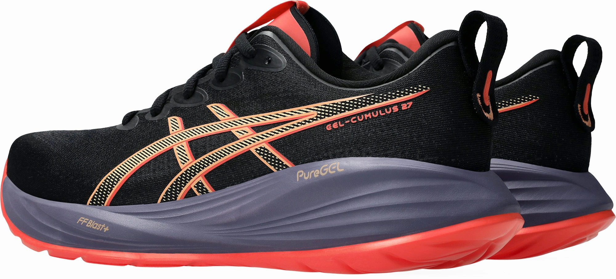 running in summer shoes adaptable design shoes Asics Gel Cumulus 27 Mens Running Shoes - Black