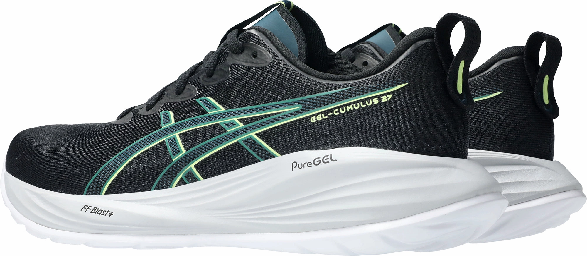 Supportive Arch Tech Aero Ventilation Panels Asics Gel Cumulus 27 Mens Running Shoes - Black