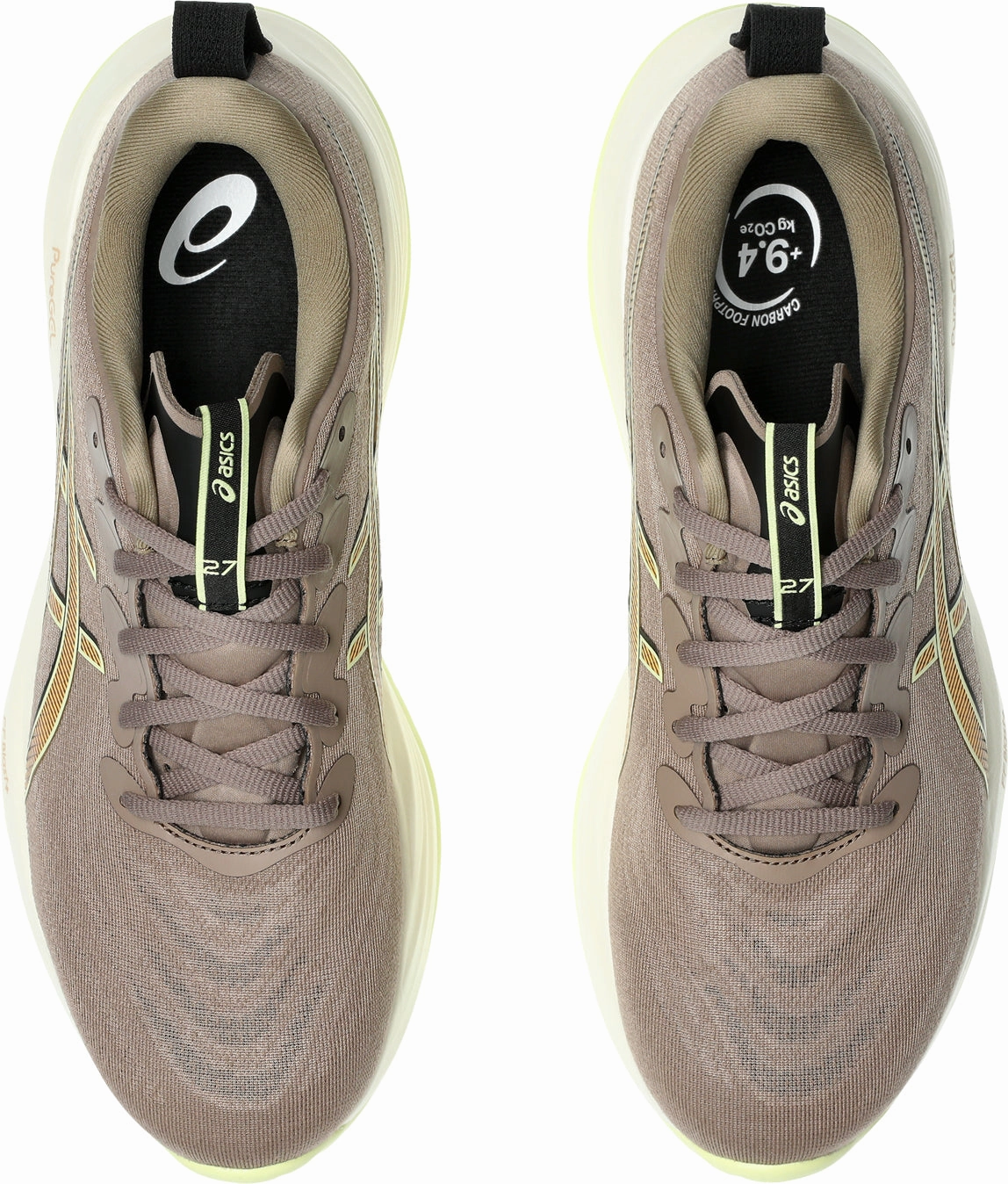 Ultra Lightweight Build Engineered Mesh Fabric Asics Gel Cumulus 27 Mens Running Shoes - Brown