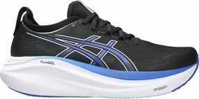 Asics Gel Nimbus 27 Mens Running Shoes - Black Active Footwear Responsive Rocker Geometry