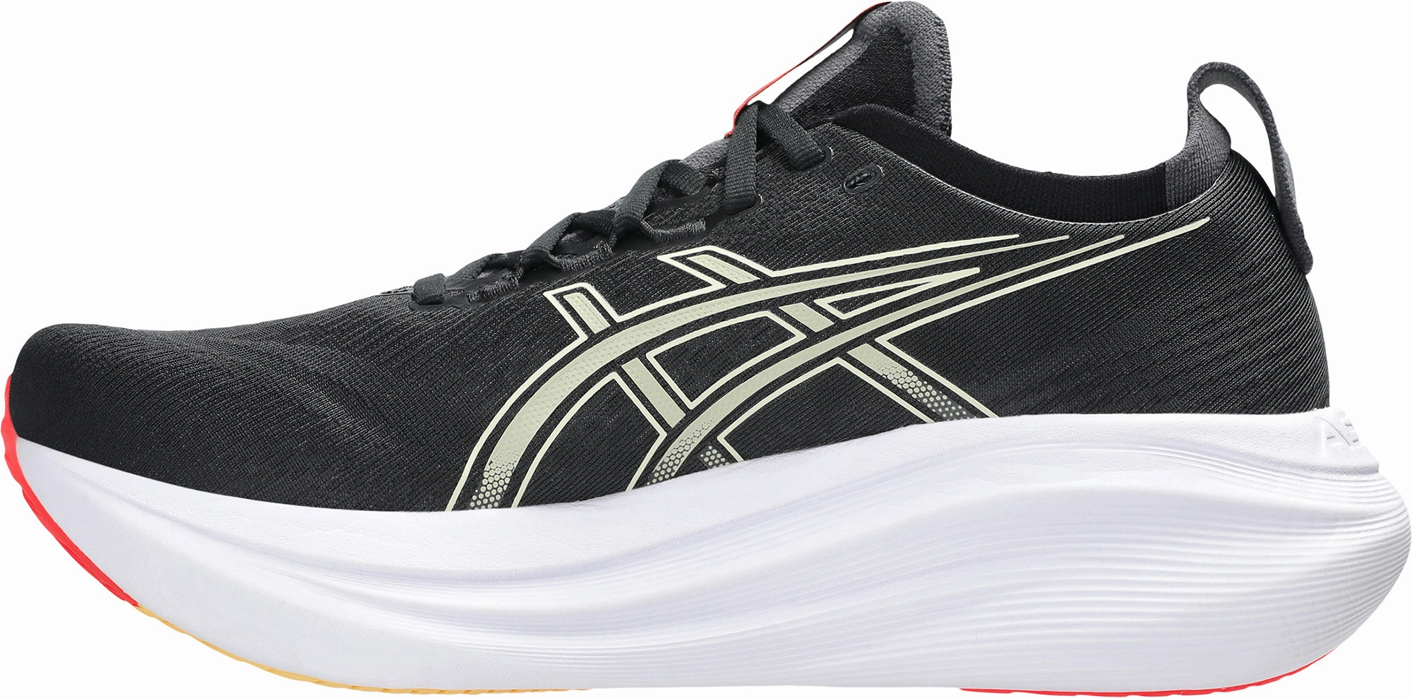 Asics Gel Nimbus 27 Mens Running Shoes - Black moisture - wicking embossed running shoes