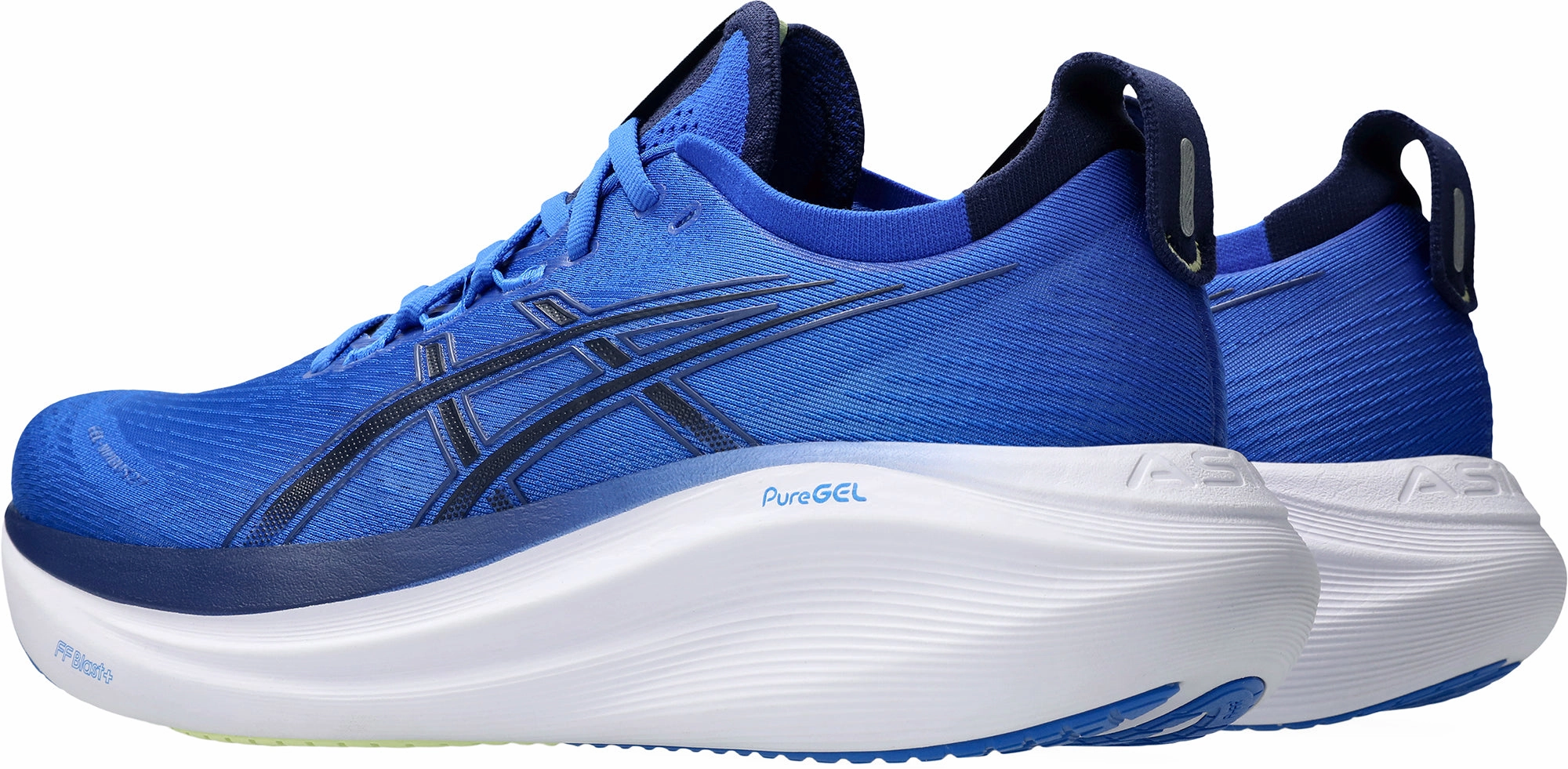 Asics Gel Nimbus 27 Mens Running Shoes - Blue Runners with Plantar Fasciitis