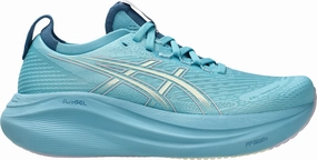 Asics Gel Nimbus 27 Womens Running Shoes - Blue Abrasion Proof Design