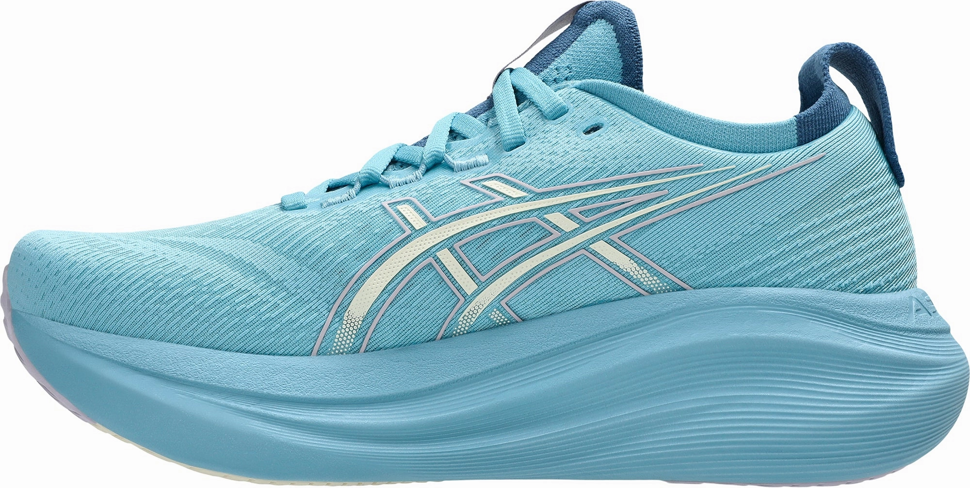 Asics Gel Nimbus 27 Womens Running Shoes - Blue ventilated upper running shoes