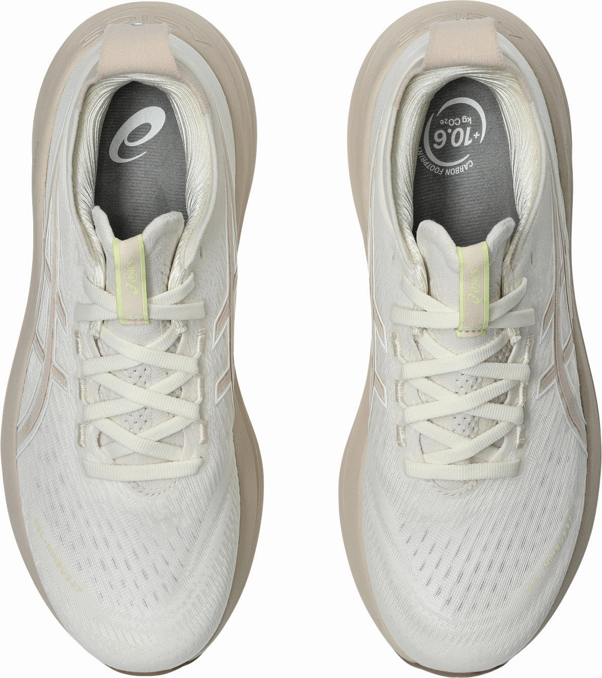 Asics Gel Nimbus 27 Womens Running Shoes - Cream narrow - fit shoes