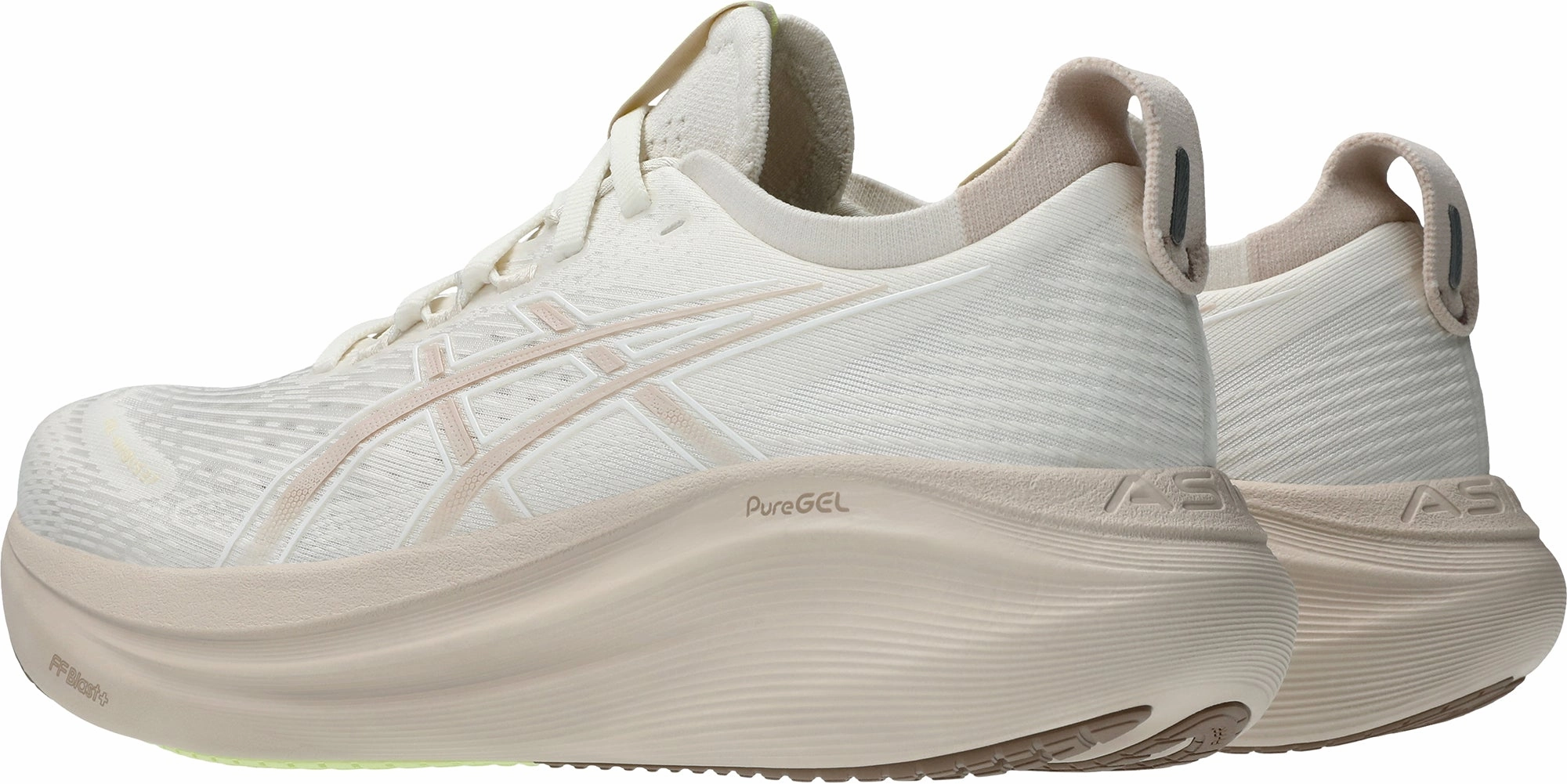 Asics Gel Nimbus 27 Womens Running Shoes - Cream Anatomical Arch Support