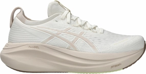 Asics Gel Nimbus 27 Womens Running Shoes - Cream Porous Mesh Ventilation