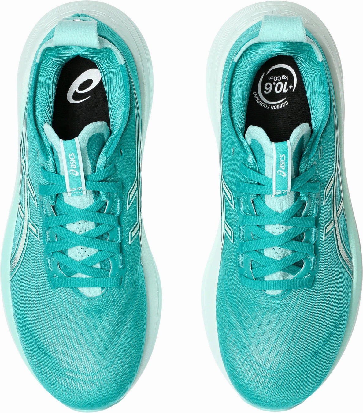 Asics Gel Nimbus 27 Womens Running Shoes - Green Stretch upper
