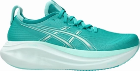 self - discipline Asics Gel Nimbus 27 Womens Running Shoes - Green