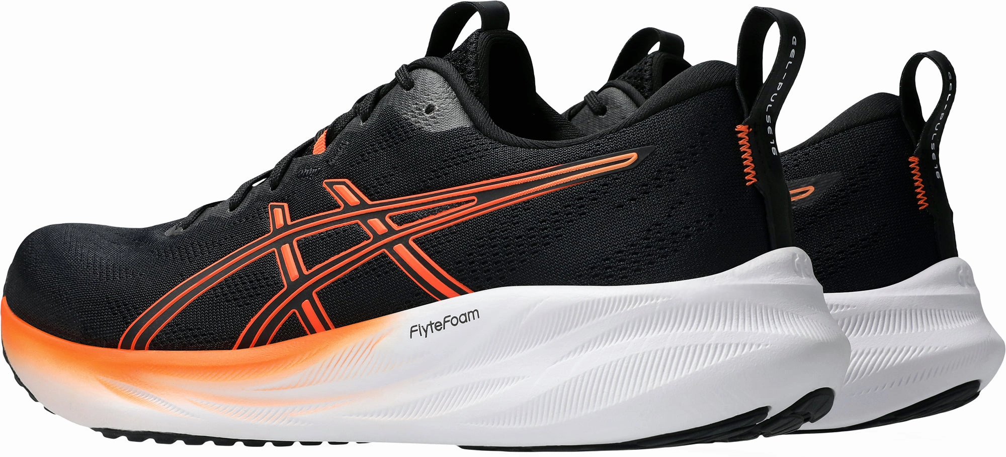 Asics Gel Pulse 16 Mens Running Shoes - Black Sweatproof Tear Resistant Lace Holes