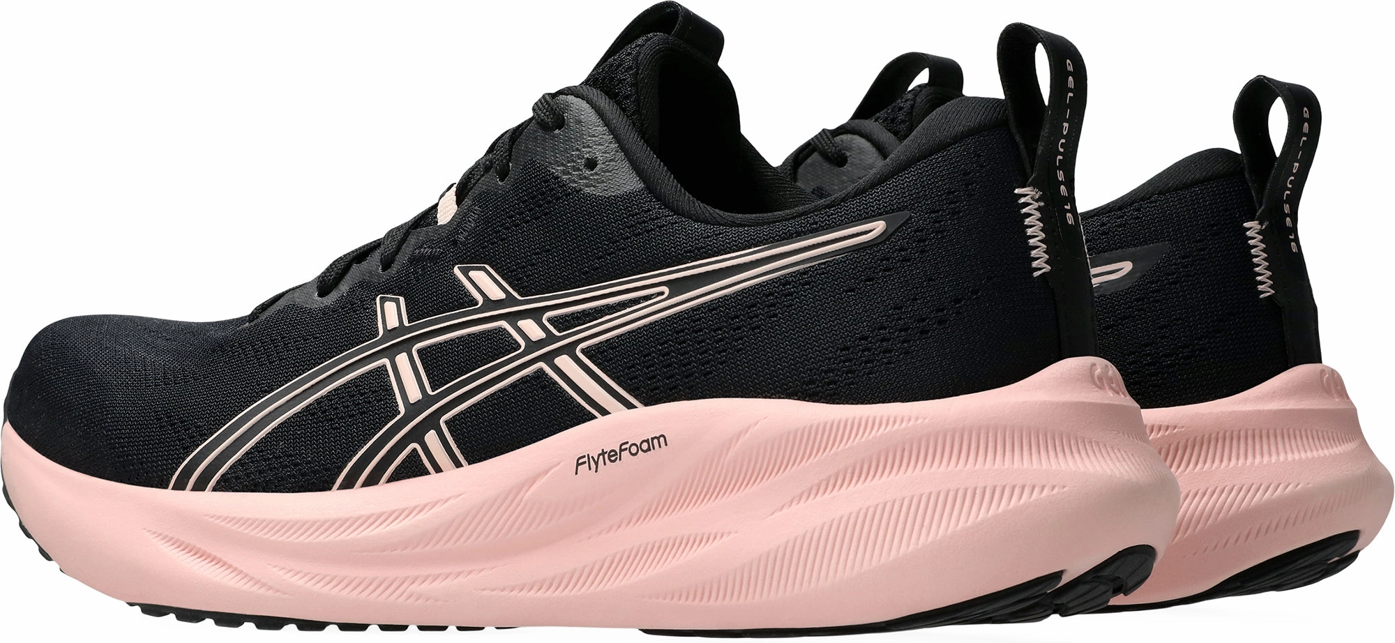 Zoom air Asics Gel Pulse 16 Womens Running Shoes - Black