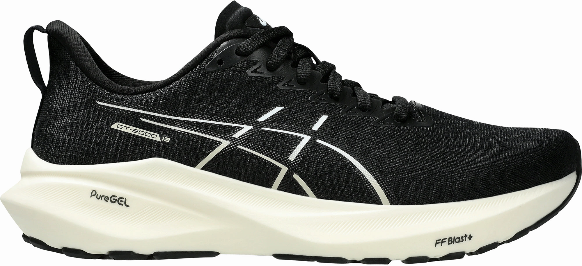 Asics GT 2000 13 Womens Running Shoes - Black Lightweight Foam Cushioning Energy Guidance System