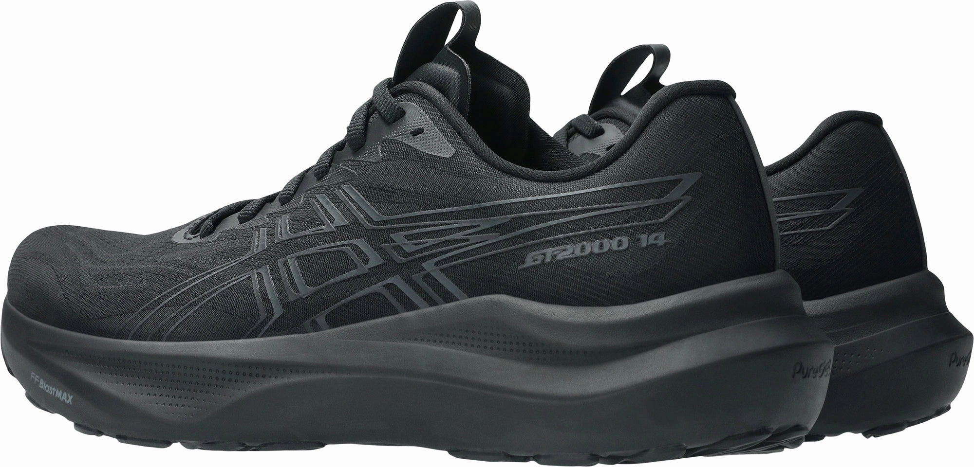 Asics GT 2000 14 Mens Running Shoes - Black Wide base stability