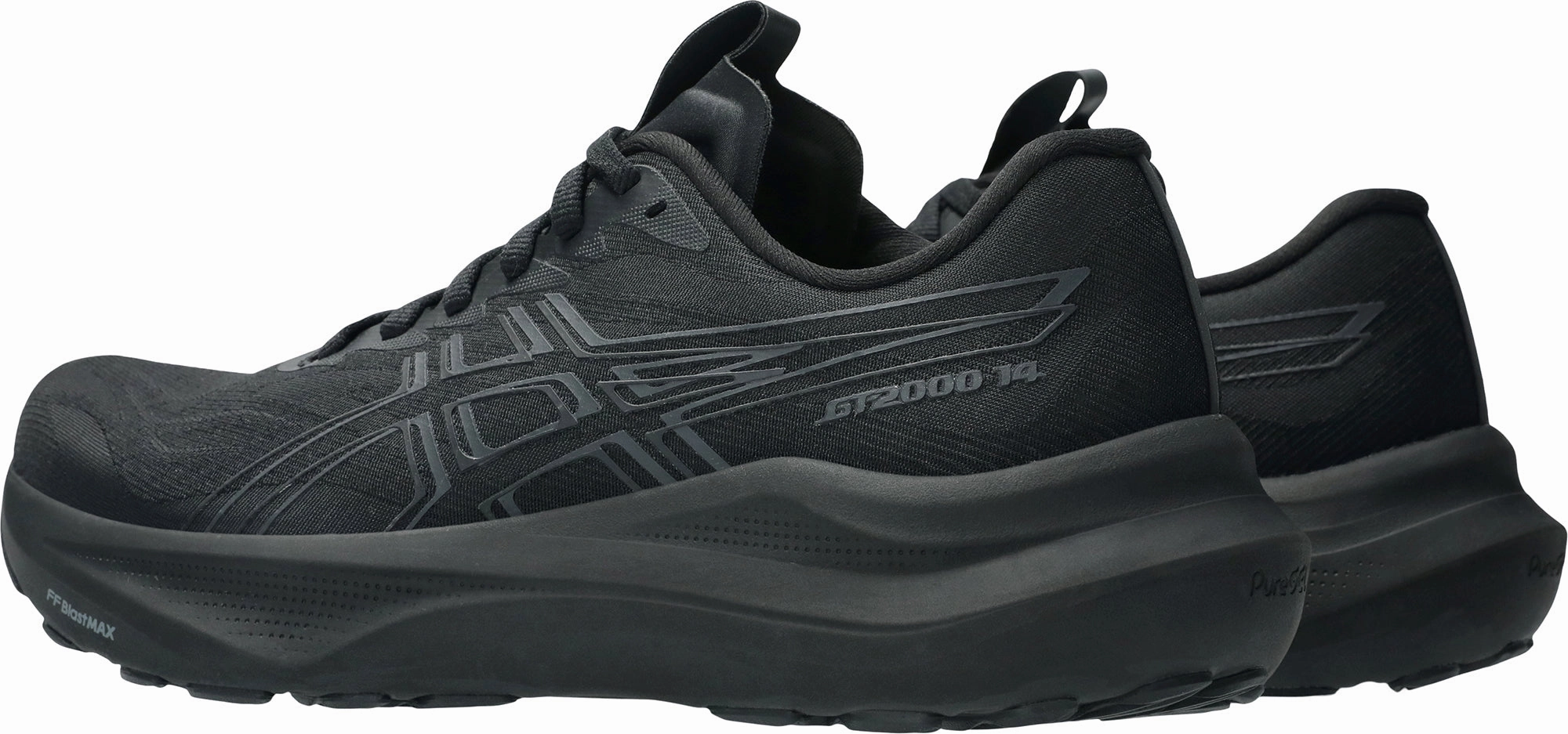 Asics GT 2000 14 Womens Running Shoes - Black recycled - material running gear