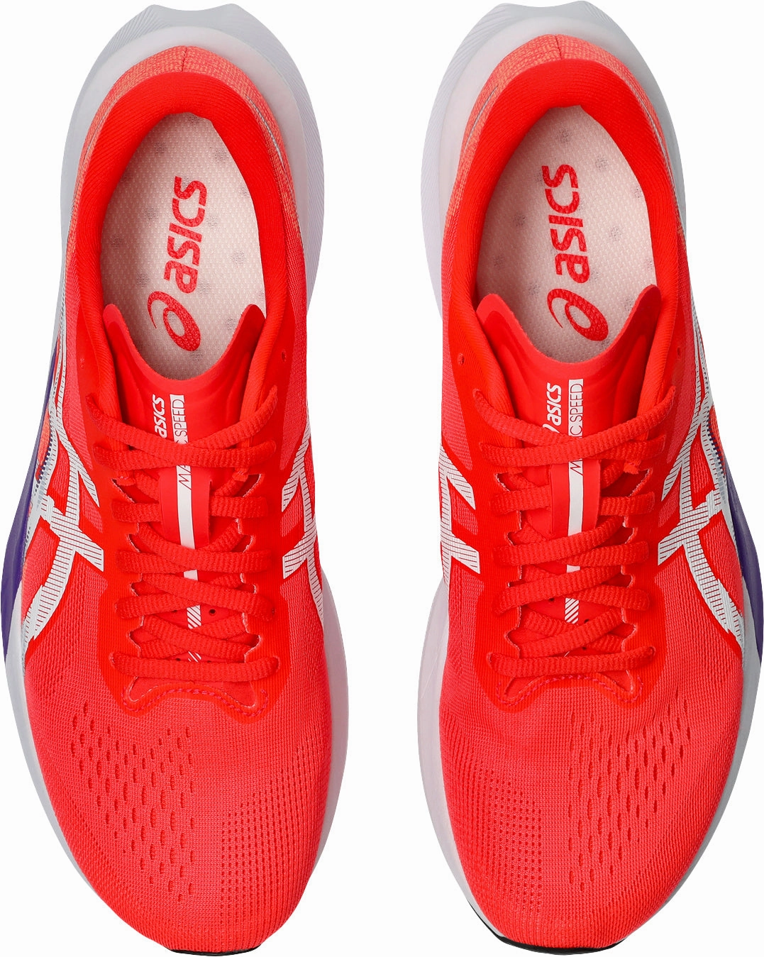 mesh materials running shoes for senior men Asics Magic Speed 4 Mens Running Shoes - Red